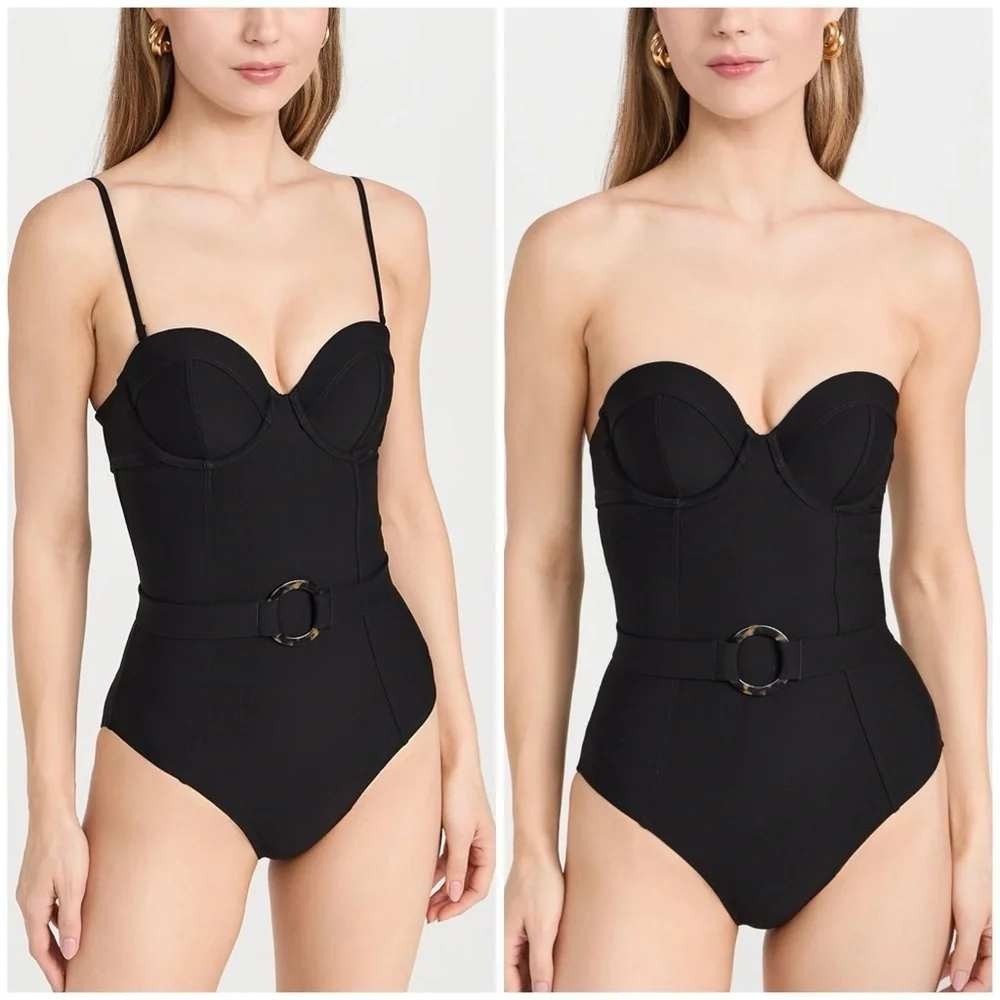 DreamSculpt Underwire Retro One Piece Caviar Old Money Glamour Retro Pinup Small